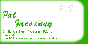 pal facsinay business card